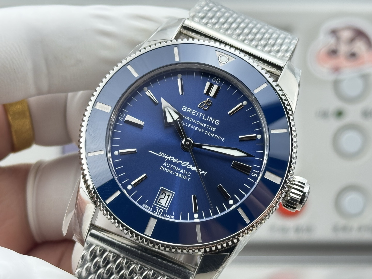 Breitling Superocean Heritage Rubber strap 42 mm GF Factory Configuration 7DF44F 1:1 Superclone - Image 5