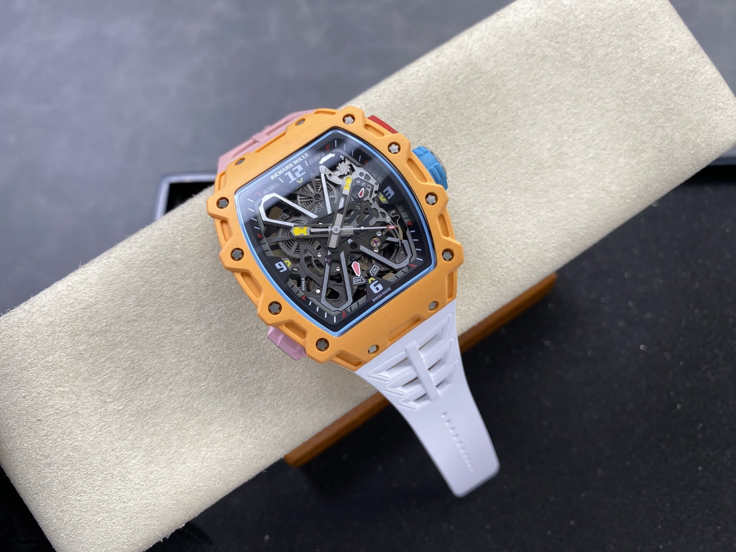 Richard Mille RM 035 RM35 Carbon composite 43.15 x 49.95 mm Skeleton / openworked CLEAN Factory Configuration 09FB4D 1:1 Superclone