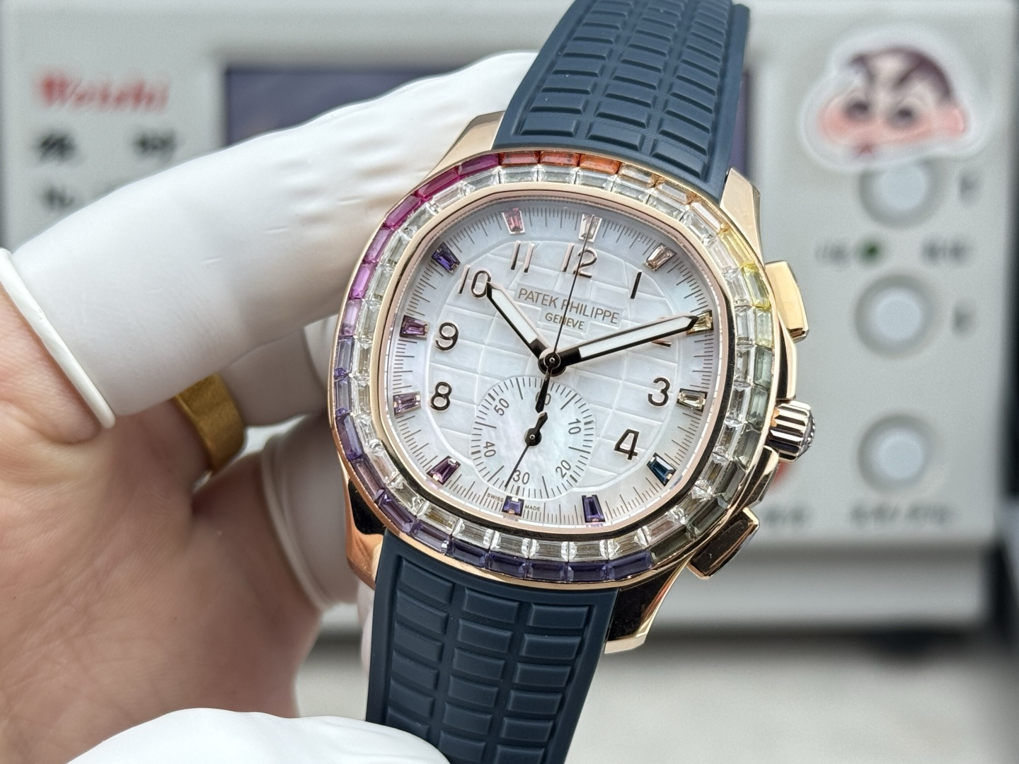 Patek Philippe Aquanaut Luce 7968/300R-001 Rainbow Chronograph 1:1 Superclone - Image 11