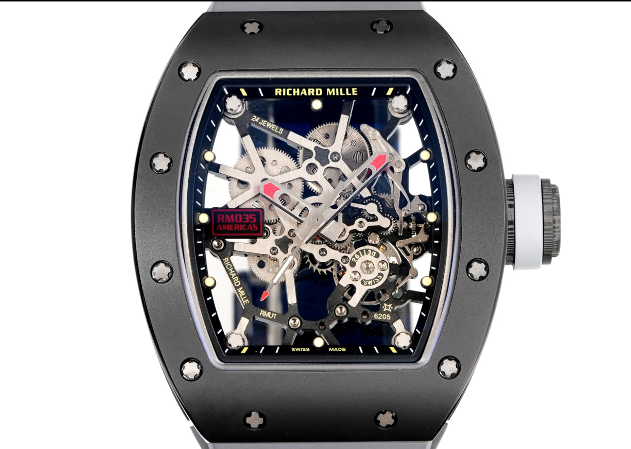 Richard Mille RM 035 RM035 Black Rubber strap Manual-wind Configuration 1FF497 1:1 Superclone - Image 4