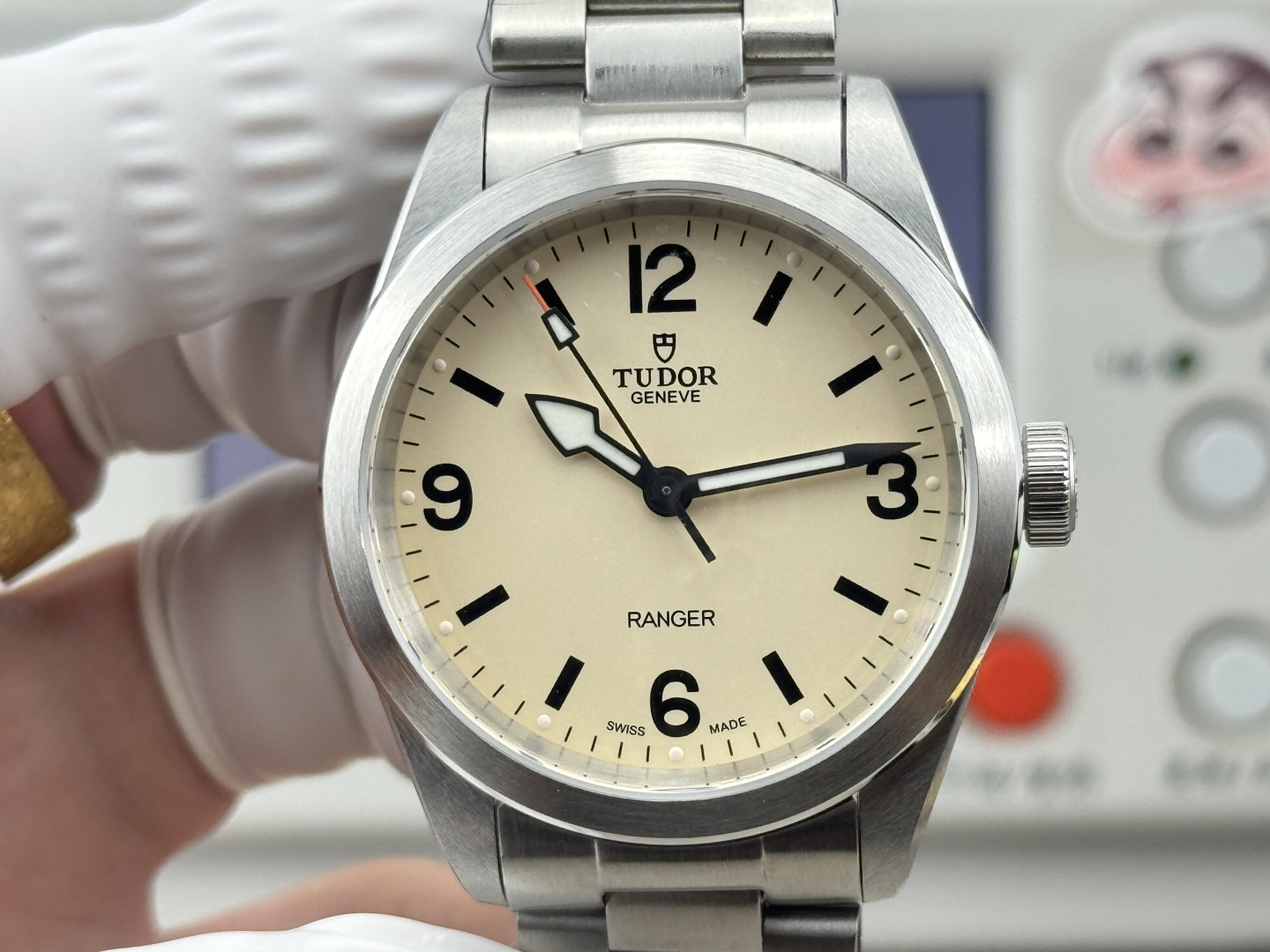 Tudor Ranger watch - 39mm steel case, Beige domed dial - m79950-0008 1:1 Superclone - Image 11
