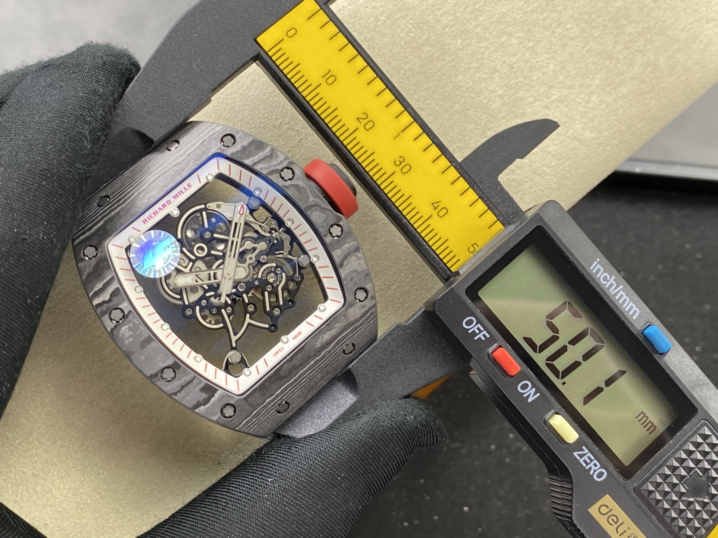 Richard Mille RM 055 RM055 Carbon composite Manual-wind ZF Factory Configuration 2661FA 1:1 Superclone - Image 10