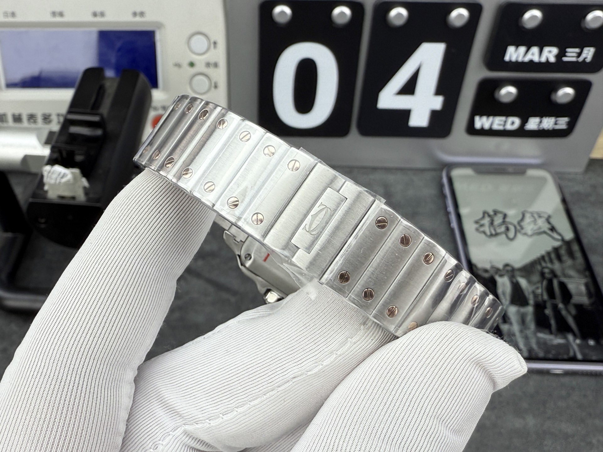 Cartier Santos 27 mm AF Factory Configuration 4DC8A4 1:1 Superclone - Image 9
