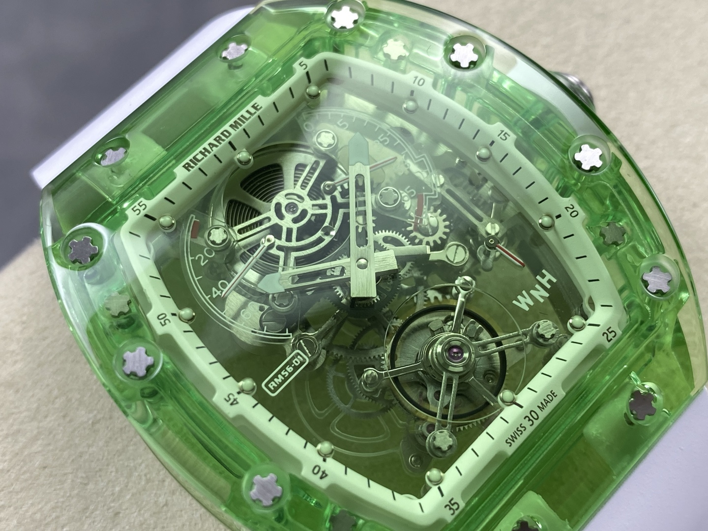 Richard Mille RM 56 RM56-01 Tourbillon Manual-wind Configuration 7C4DF3 1:1 Superclone - Image 11
