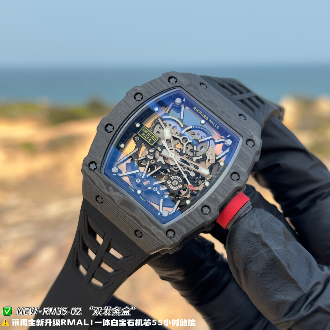 Richard Mille RM 035 RM35-02 Black dial Rubber strap Configuration CF5D15 1:1 Superclone - Image 7