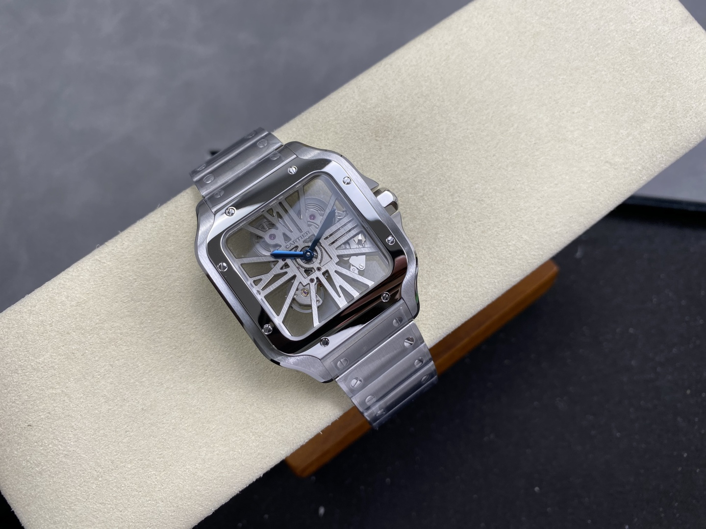 Cartier Santos de Cartier Skeleton Stainless-steel bracelet Configuration 81CD00 1:1 Superclone