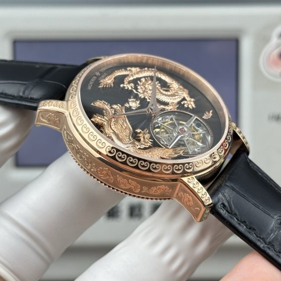 Vacheron Constantin Traditionnelle Rose-gold tone Black dial 41 mm Tourbillon Manual-wind ANT Factory Configuration 1185E8 1:1 Superclone