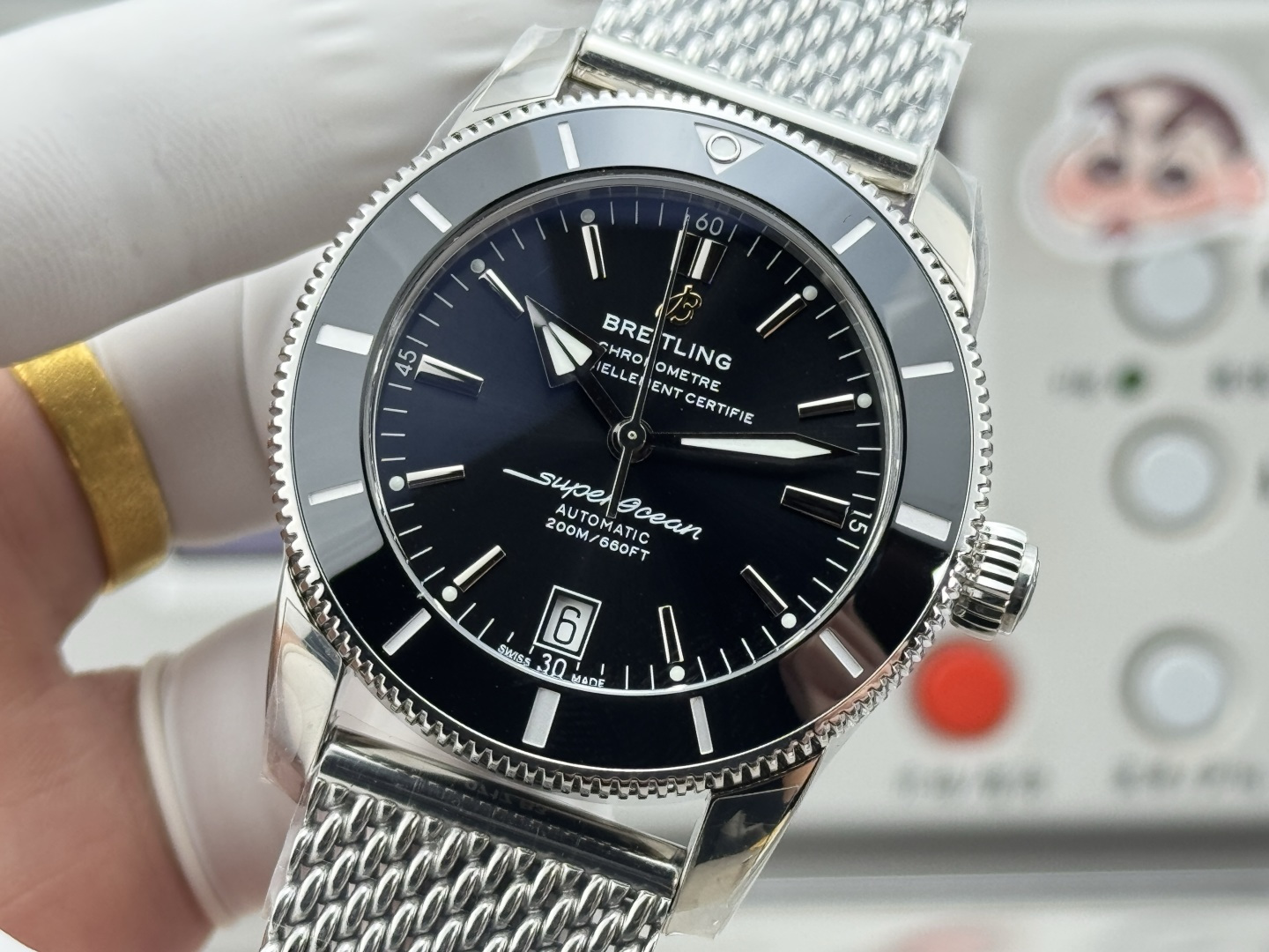 Breitling Superocean Heritage Rubber strap 42 mm GF Factory Configuration 6023A4 1:1 Superclone - Image 2