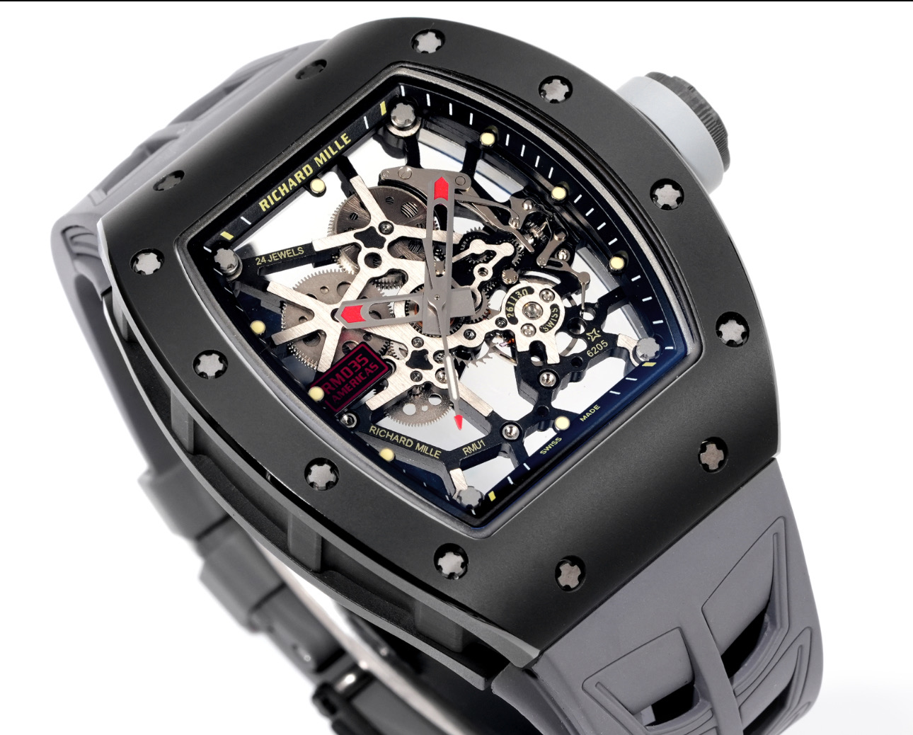 Richard Mille RM 035 RM035 Black Rubber strap Manual-wind Configuration 1FF497 1:1 Superclone - Image 6