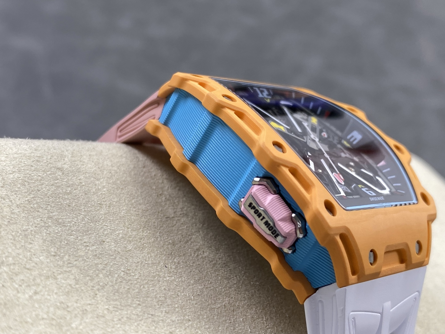 Richard Mille RM 035 RM35 Carbon composite 43.15 x 49.95 mm Skeleton / openworked CLEAN Factory Configuration 09FB4D 1:1 Superclone - Image 2