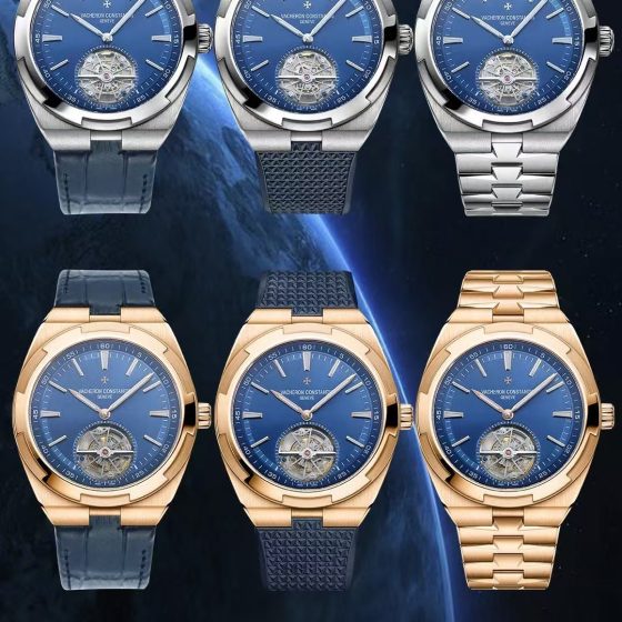 Vacheron Constantin Overseas Stainless steel Blue 42.5X13.5 mm Tourbillon Configuration E7A993 1:1 Superclone