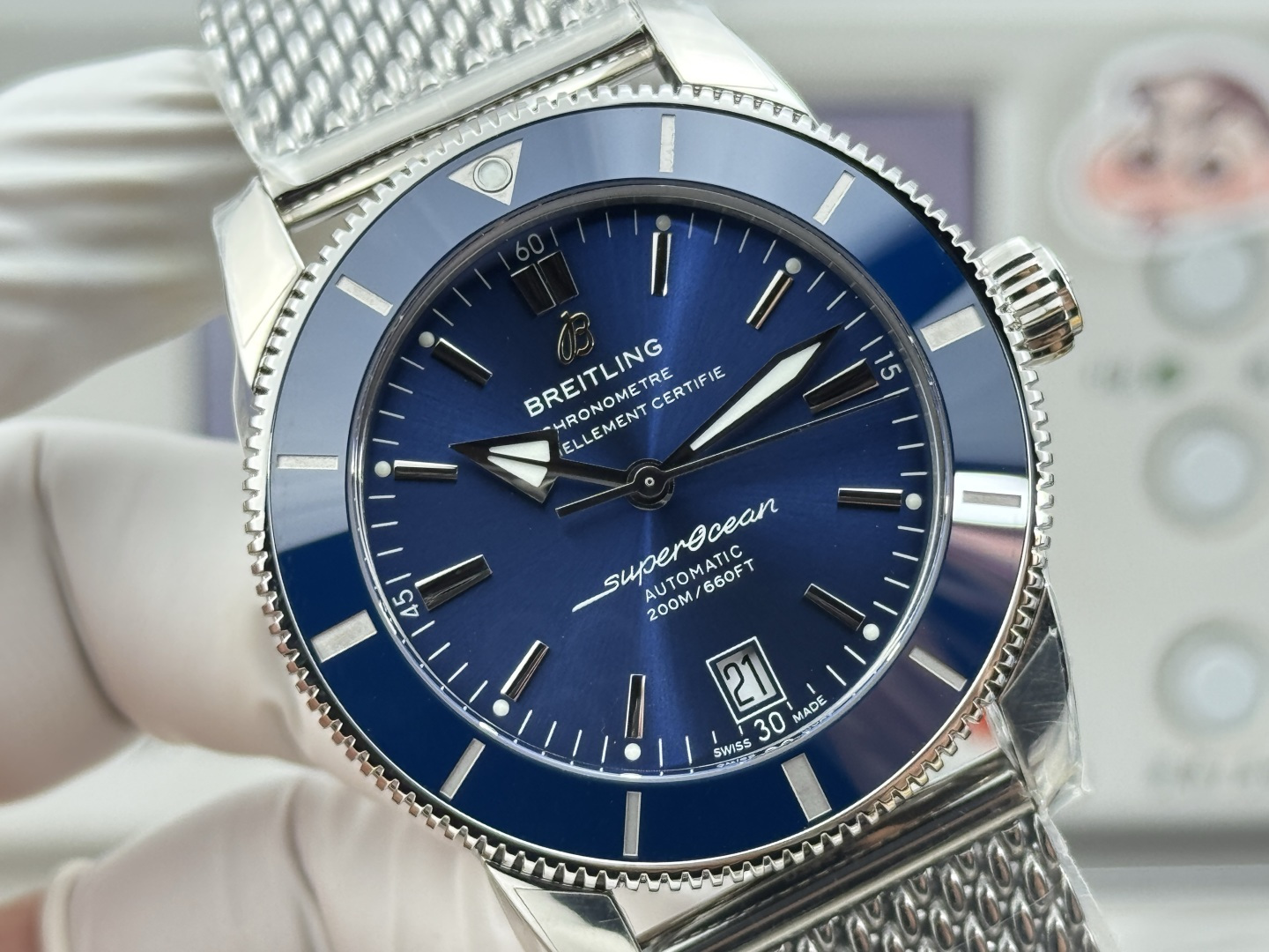 Breitling Superocean Heritage Rubber strap 42 mm GF Factory Configuration 7DF44F 1:1 Superclone - Image 8
