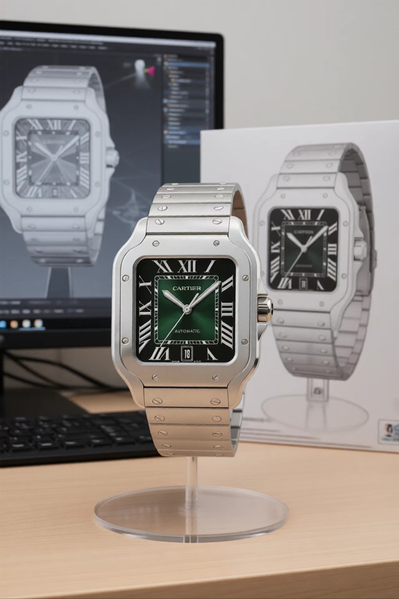Cartier Santos Titanium THB Factory Configuration 07ACEE 1:1 Superclone - Image 4