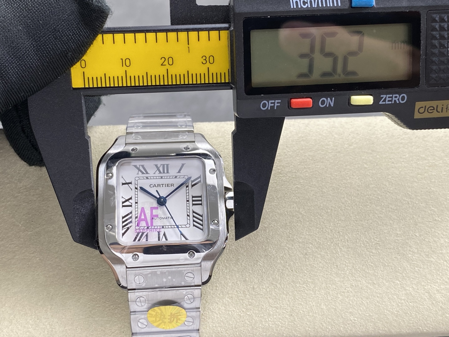 Cartier Santos 35.1 mm AF Factory Configuration E776BA 1:1 Superclone - Image 6