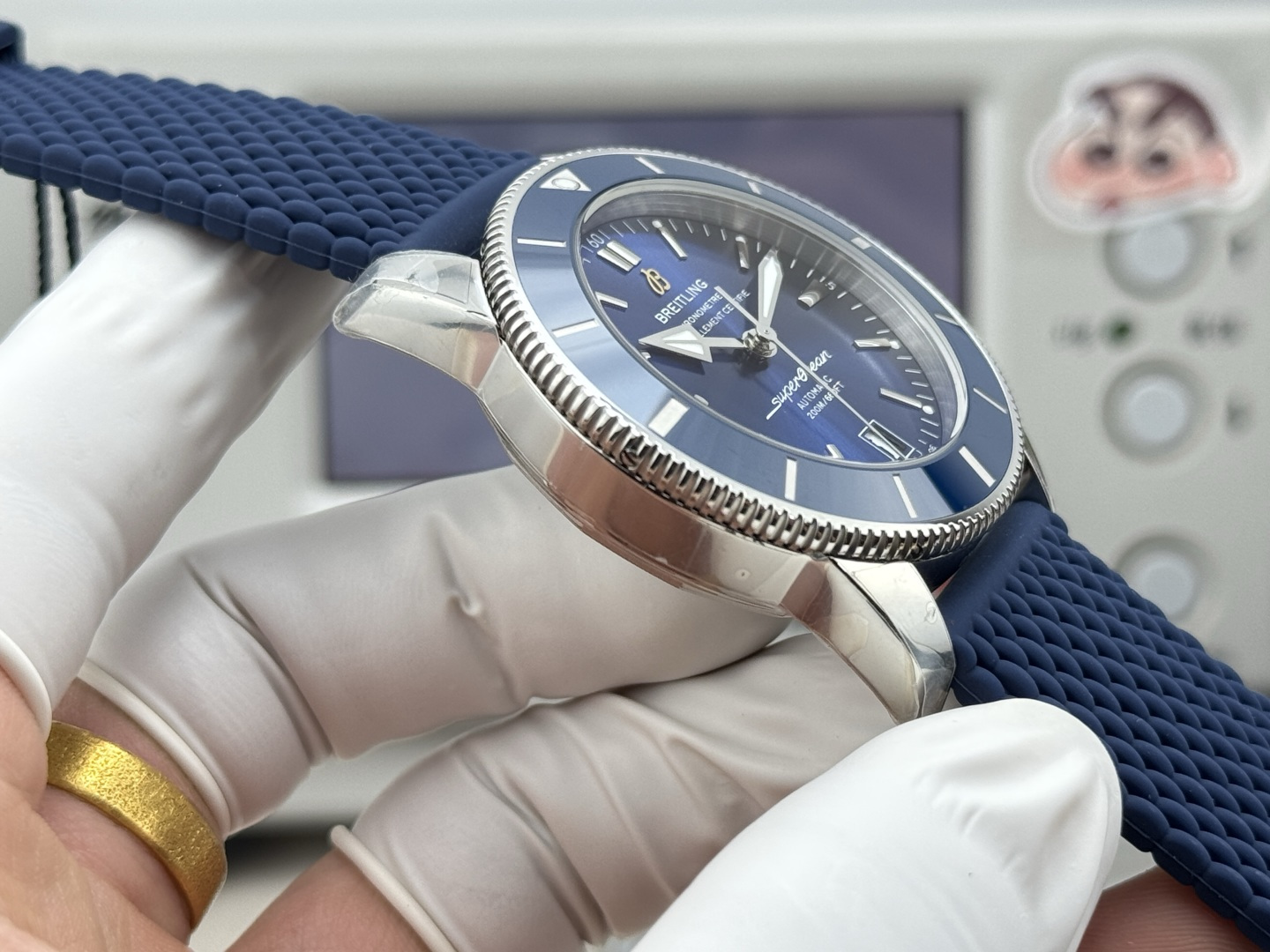Breitling Superocean Heritage Rubber strap 42 mm GF Factory Configuration 4E1F86 1:1 Superclone - Image 6