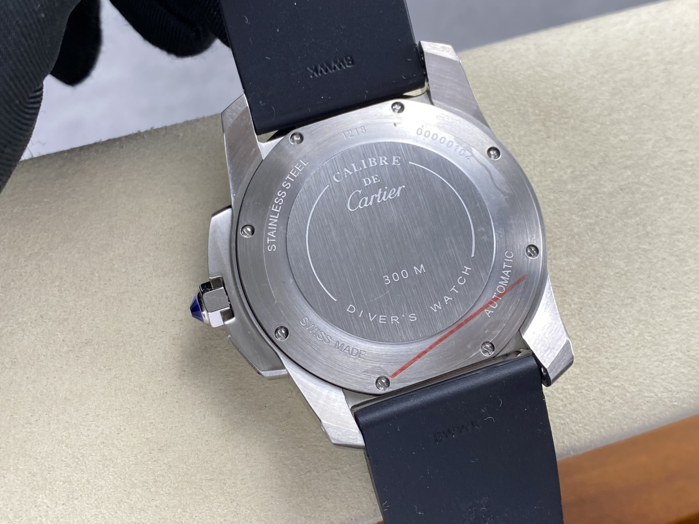 Cartier Calibre de Cartier Diver Stainless steel Rubber strap 42 x 11 mm Configuration 9AFBBF 1:1 Superclone - Image 10