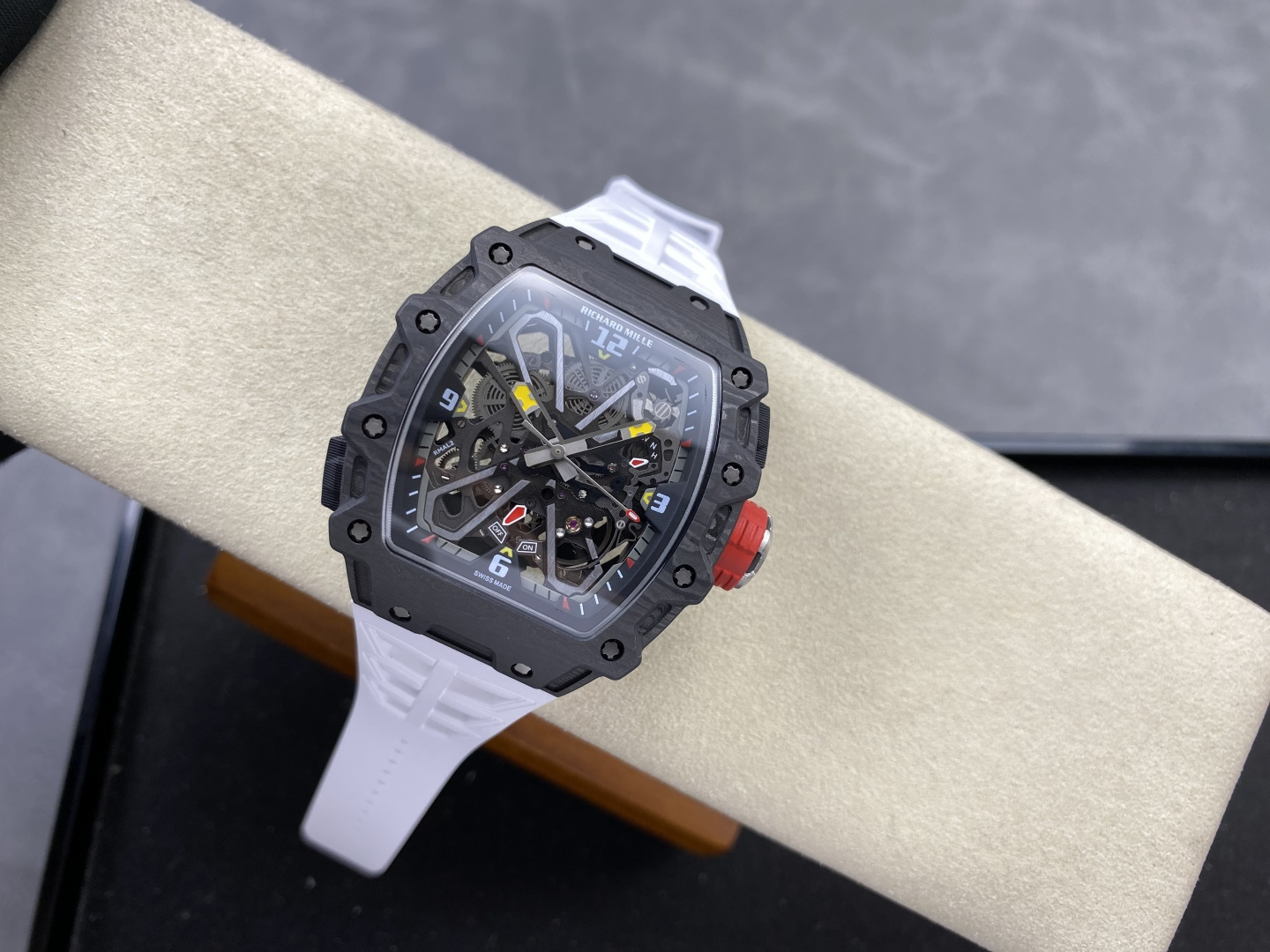 Richard Mille RM 035 RM35 Carbon composite 43.15 x 49.95 mm Skeleton / openworked CLEAN Factory Configuration 684098 1:1 Superclone - Image 2