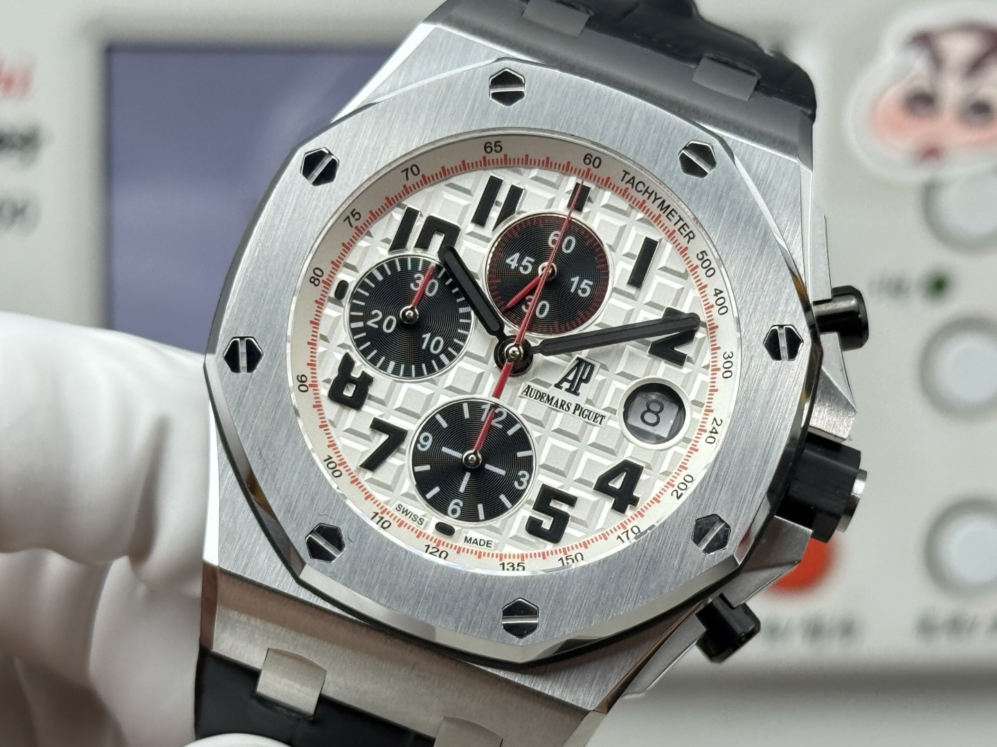 Audemars Piguet Royal Oak Offshore 26470 Stainless steel Rubber strap 42 mm Chronograph LS Factory Configuration E2B587 1:1 Superclone - Image 8