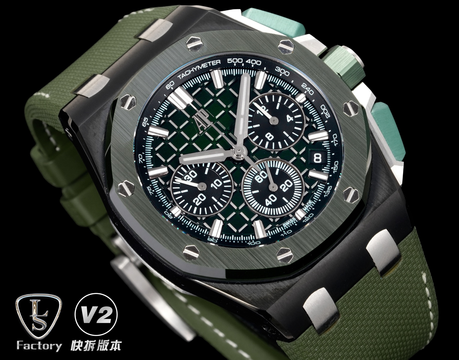 Audemars Piguet Royal Oak Offshore 26420 316 Stainless Steel Rubber strap 43 mm Date display Configuration C75B61 1:1 Superclone - Image 4