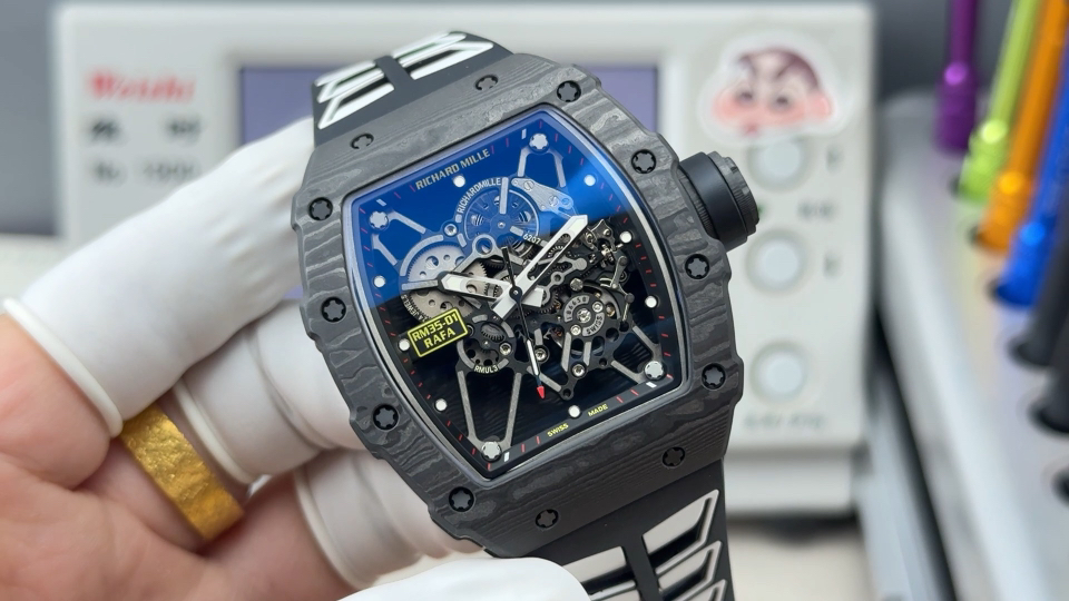 Richard Mille RM 035 RM35-01 Black dial Rubber strap Configuration 4C6A3E 1:1 Superclone