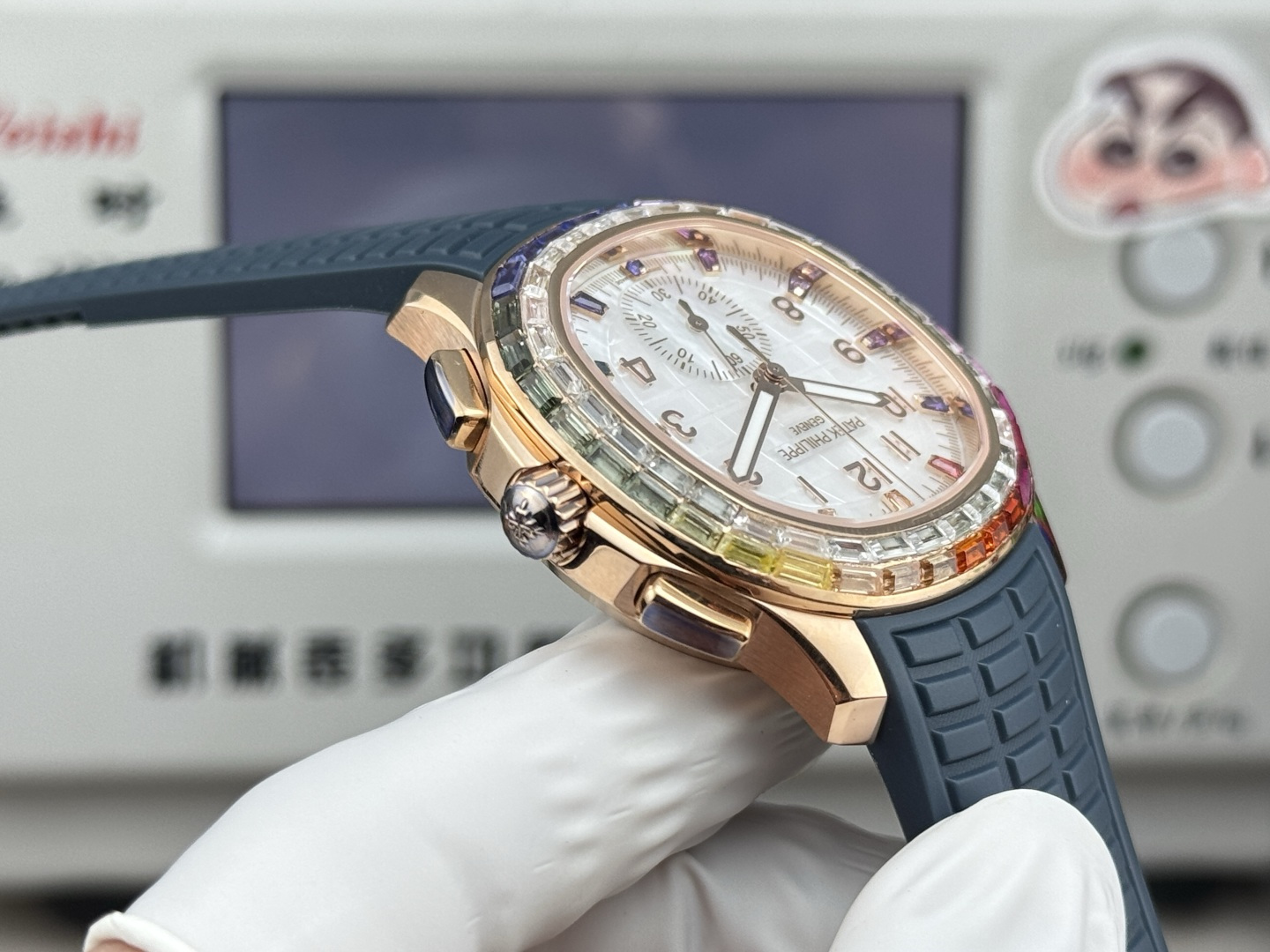 Patek Philippe Aquanaut Luce 7968/300R-001 Rainbow Chronograph 1:1 Superclone - Image 39
