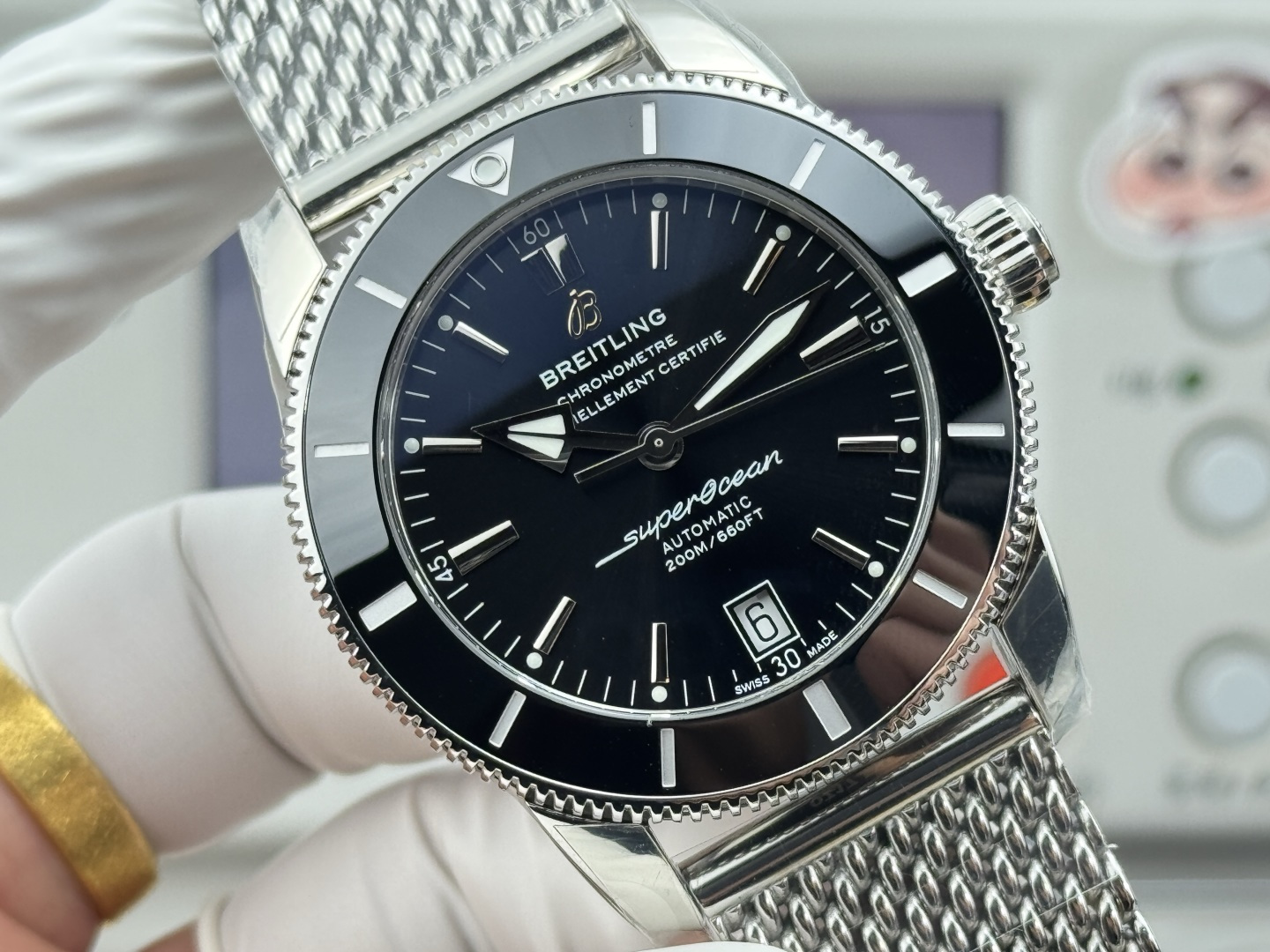 Breitling Superocean Heritage Rubber strap 42 mm GF Factory Configuration 6023A4 1:1 Superclone - Image 5