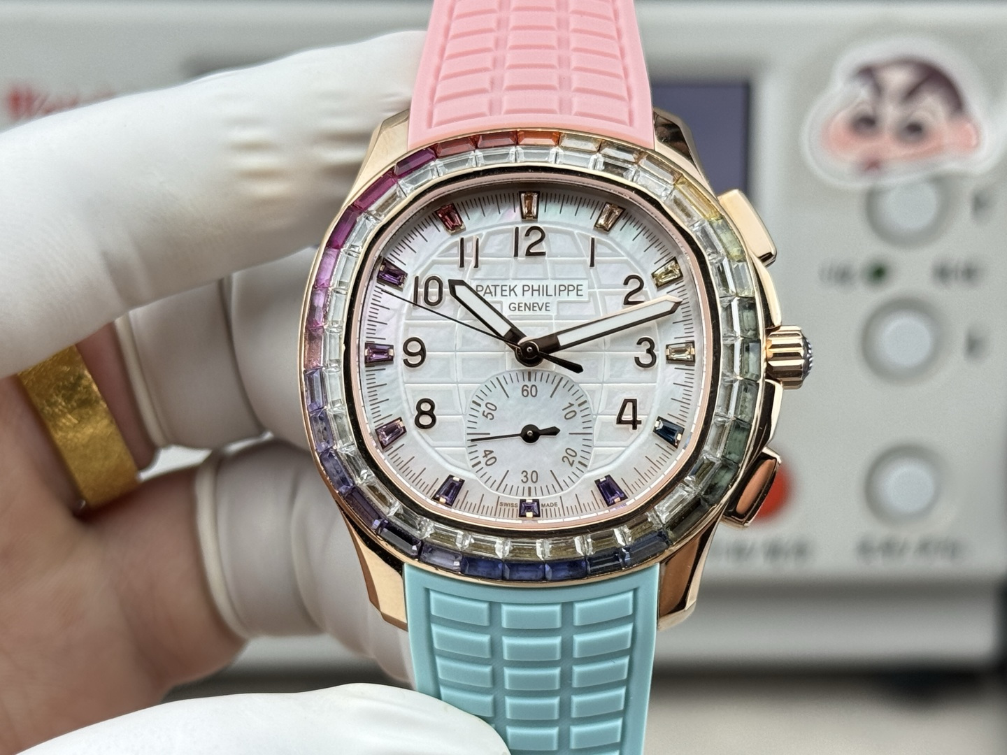 Patek Philippe Aquanaut Luce 7968/300R-001 Rainbow Chronograph 1:1 Superclone - Image 83