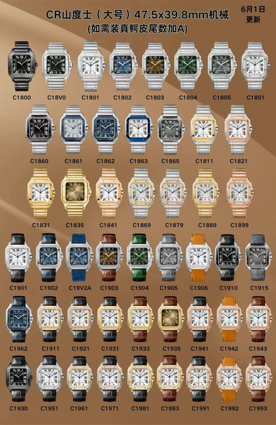 Cartier Santos 39.8 mm AF Factory Configuration D5DF1C 1:1 Superclone