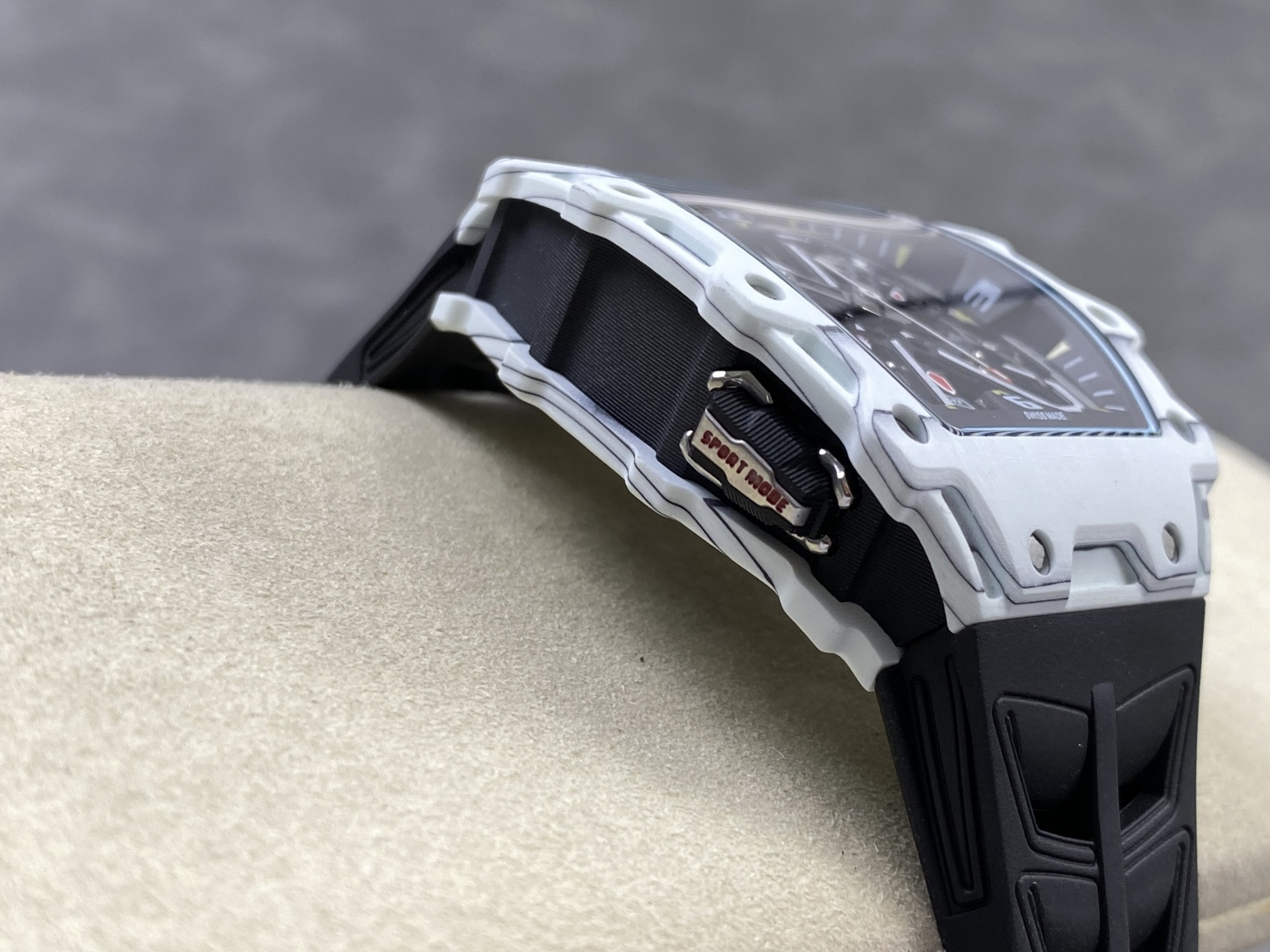Richard Mille RM 035 RM35 Carbon composite 43.15 x 49.95 mm Skeleton / openworked CLEAN Factory Configuration 37CC1C 1:1 Superclone - Image 3
