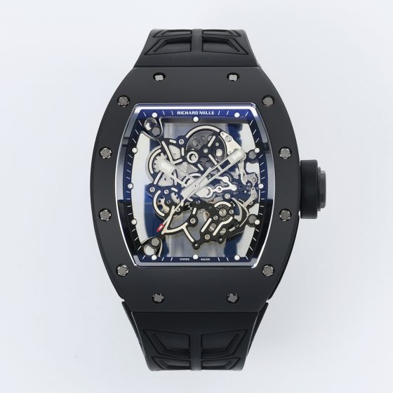 Richard Mille RM 055 RM055 Black Ceramic 42.70 mm Manual-wind ZF Factory Configuration 80A6D7 1:1 Superclone