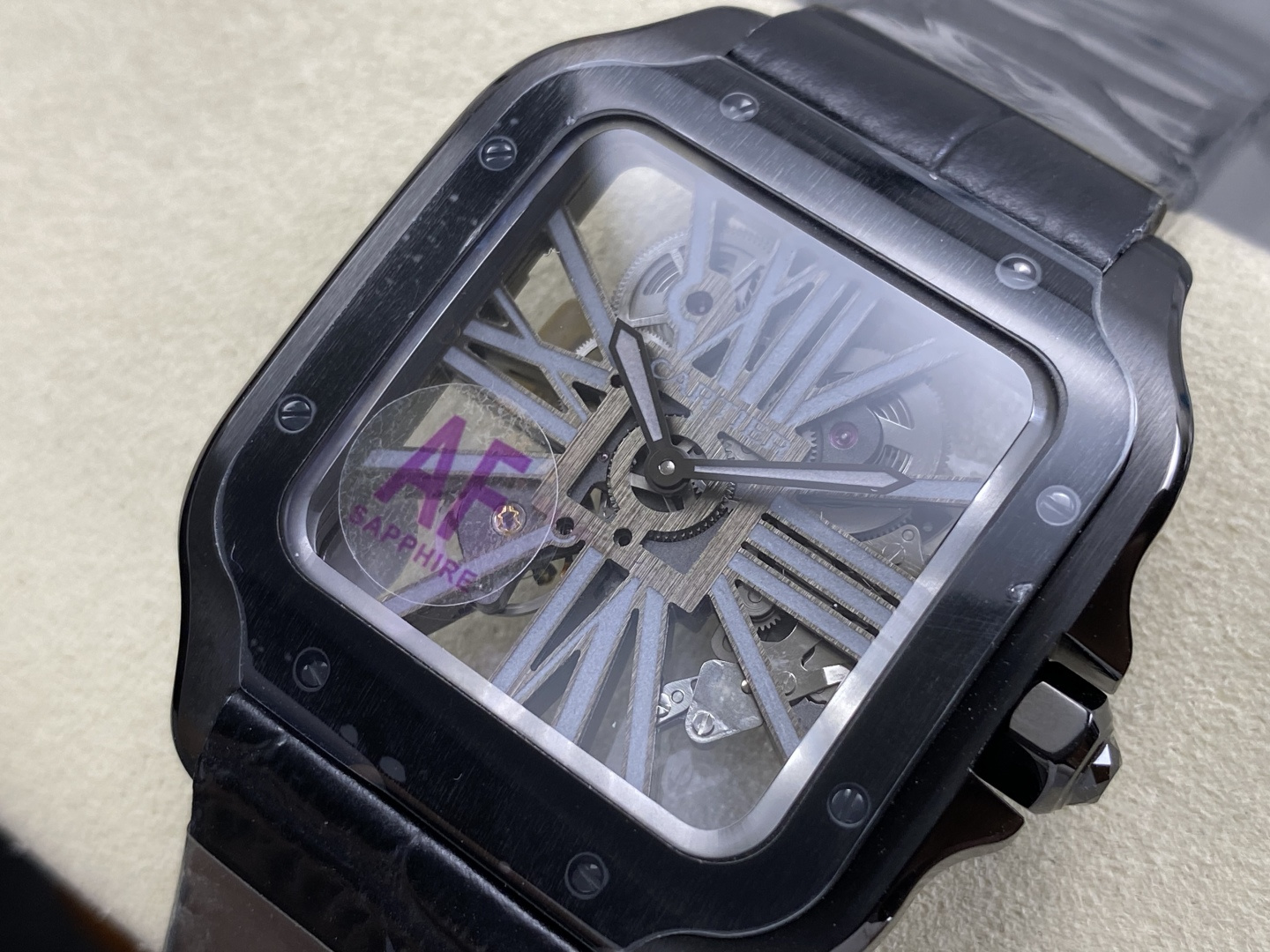 Cartier Santos de Cartier Skeleton 39.8 mm AF Factory Configuration E480C4 1:1 Superclone - Image 9