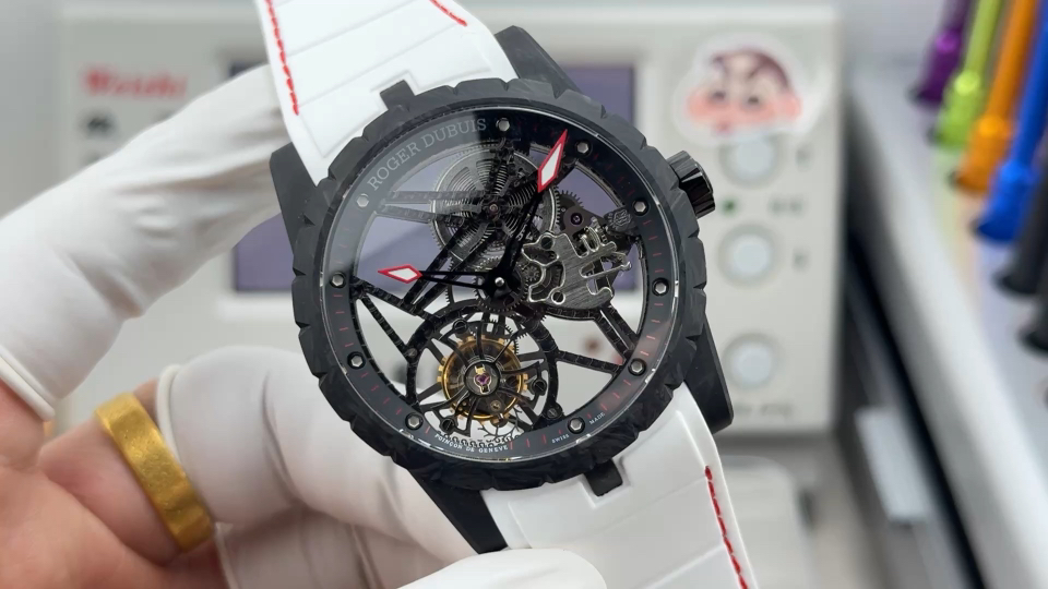 Roger Dubuis Excalibur Rubber strap Tourbillon Configuration 2CC01B 1:1 Superclone