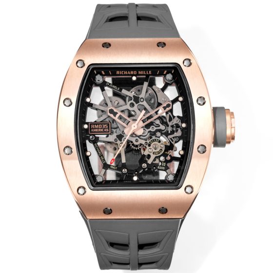 Richard Mille RM 035 RM035 Black Rubber strap Manual-wind Configuration C8D903 1:1 Superclone
