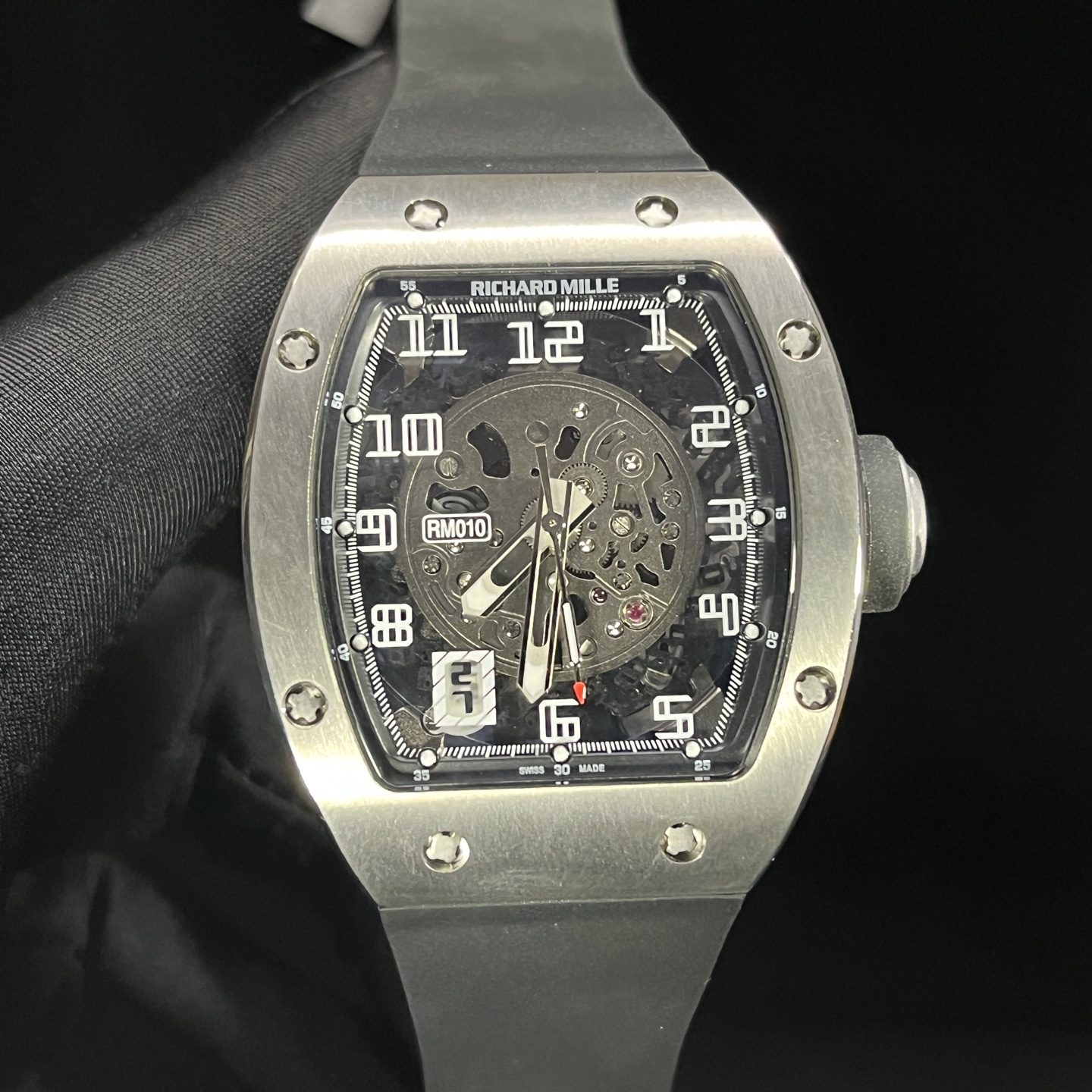 Richard Mille RM 010 RM010 Stainless steel Rubber strap 1:1 Superclone - Image 5