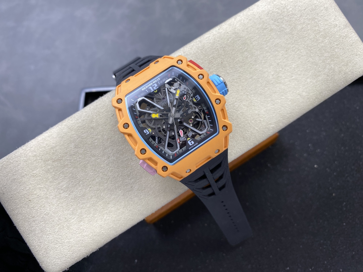 Richard Mille RM 035 RM35 Carbon composite 43.15 x 49.95 mm Skeleton / openworked CLEAN Factory Configuration 78BEE2 1:1 Superclone