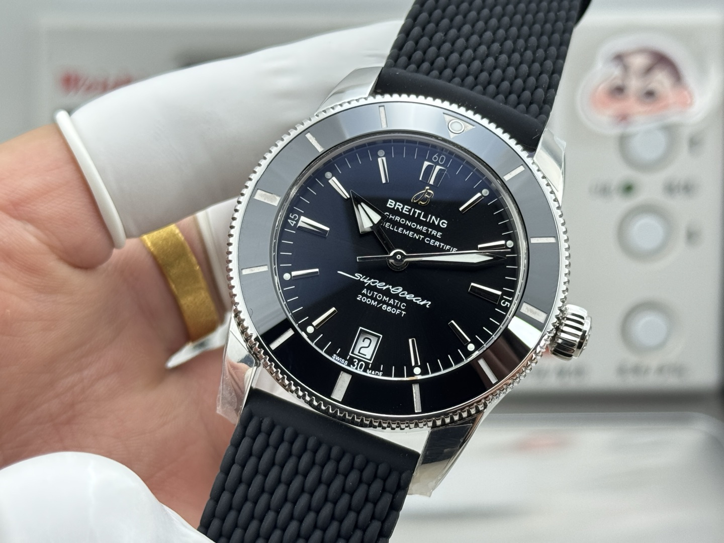 Breitling Superocean Heritage Rubber strap 42 mm GF Factory Configuration 2D53B1 1:1 Superclone - Image 2