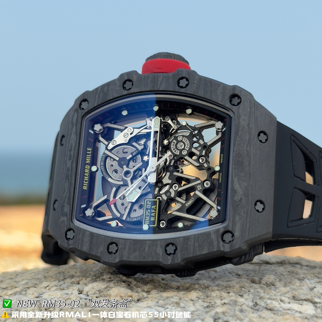 Richard Mille RM 035 RM35-02 Black dial Rubber strap Configuration CF5D15 1:1 Superclone - Image 2