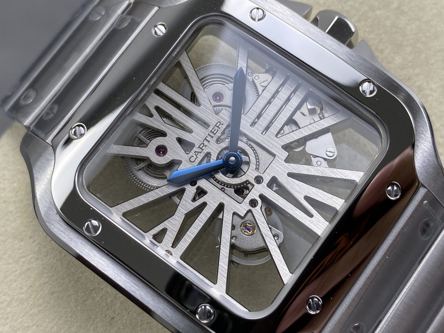 Cartier Santos de Cartier Skeleton Stainless-steel bracelet Configuration 81CD00 1:1 Superclone - Image 12