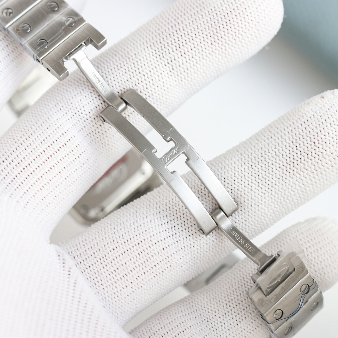 Cartier Santos Silver dial 27 mm CLF Factory Configuration 63DC3C 1:1 Superclone