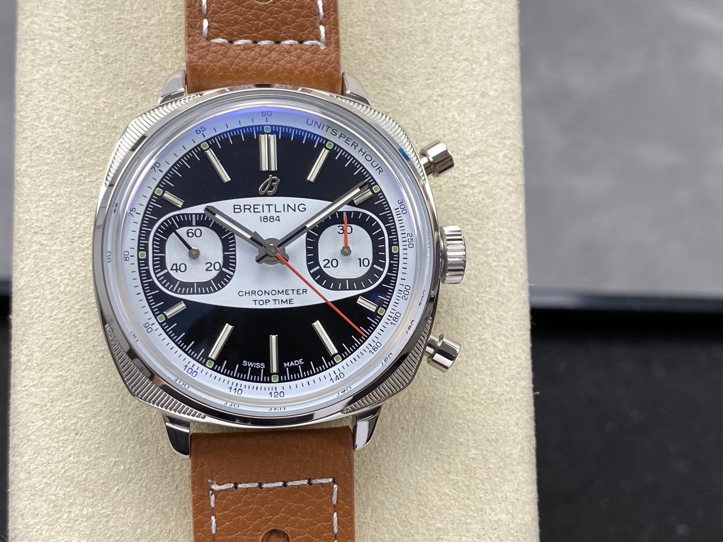 Breitling Top Time Leather strap 38 mm Chronograph BLS Factory Configuration DA97A4 1:1 Superclone - Image 2