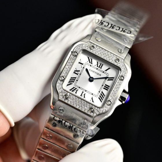Cartier Santos Stainless steel Silver dial 27 x 34.4 mm TW Factory Configuration 209E69 1:1 Superclone