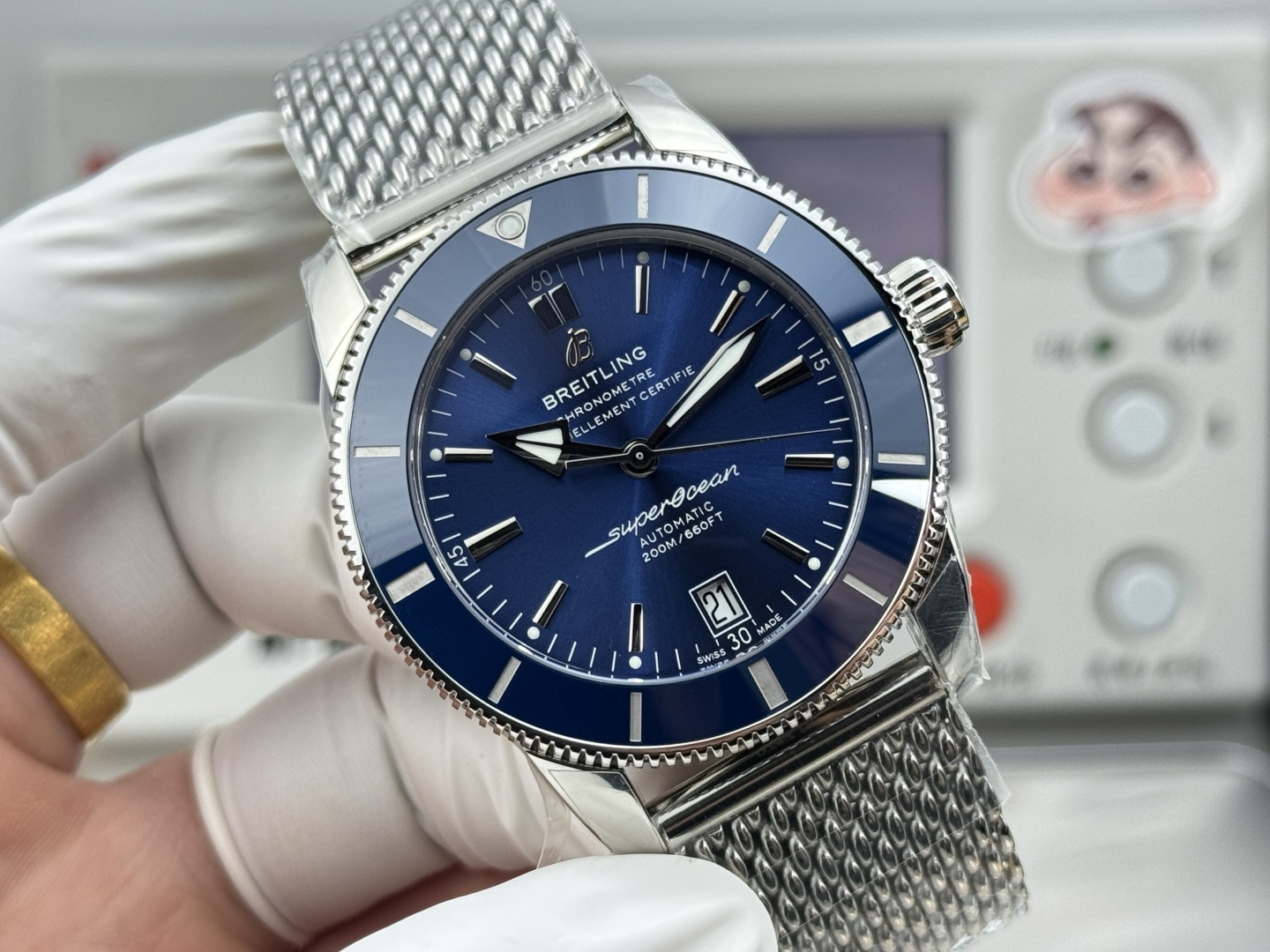 Breitling Superocean Heritage Rubber strap 42 mm GF Factory Configuration 7DF44F 1:1 Superclone - Image 3