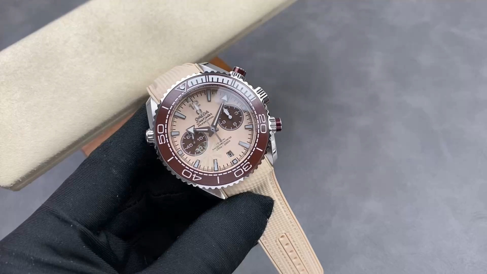 Omega Seamaster 215.32.46.51.01.001 Stainless steel Beige dial Beige 45.5 mm Chronograph ANT Factory Configuration 0D2DE7 1:1 Superclone