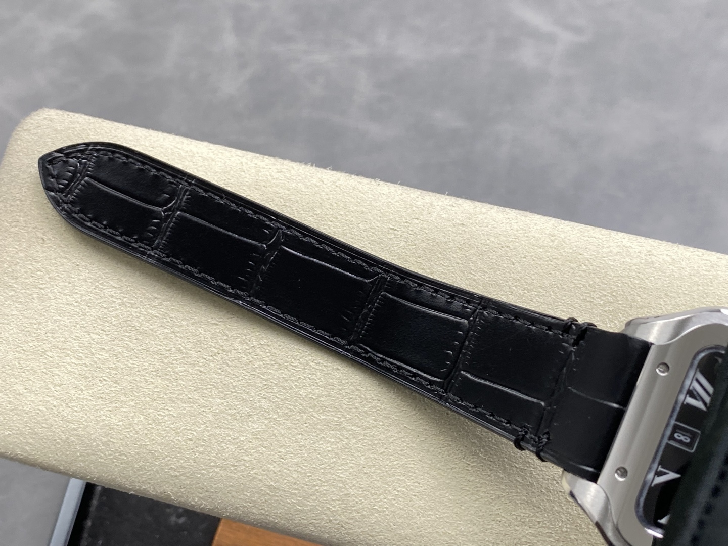 Cartier Santos Stainless steel Rubber strap 39.8 x 47.5 mm Configuration BCAA11 1:1 Superclone - Image 7