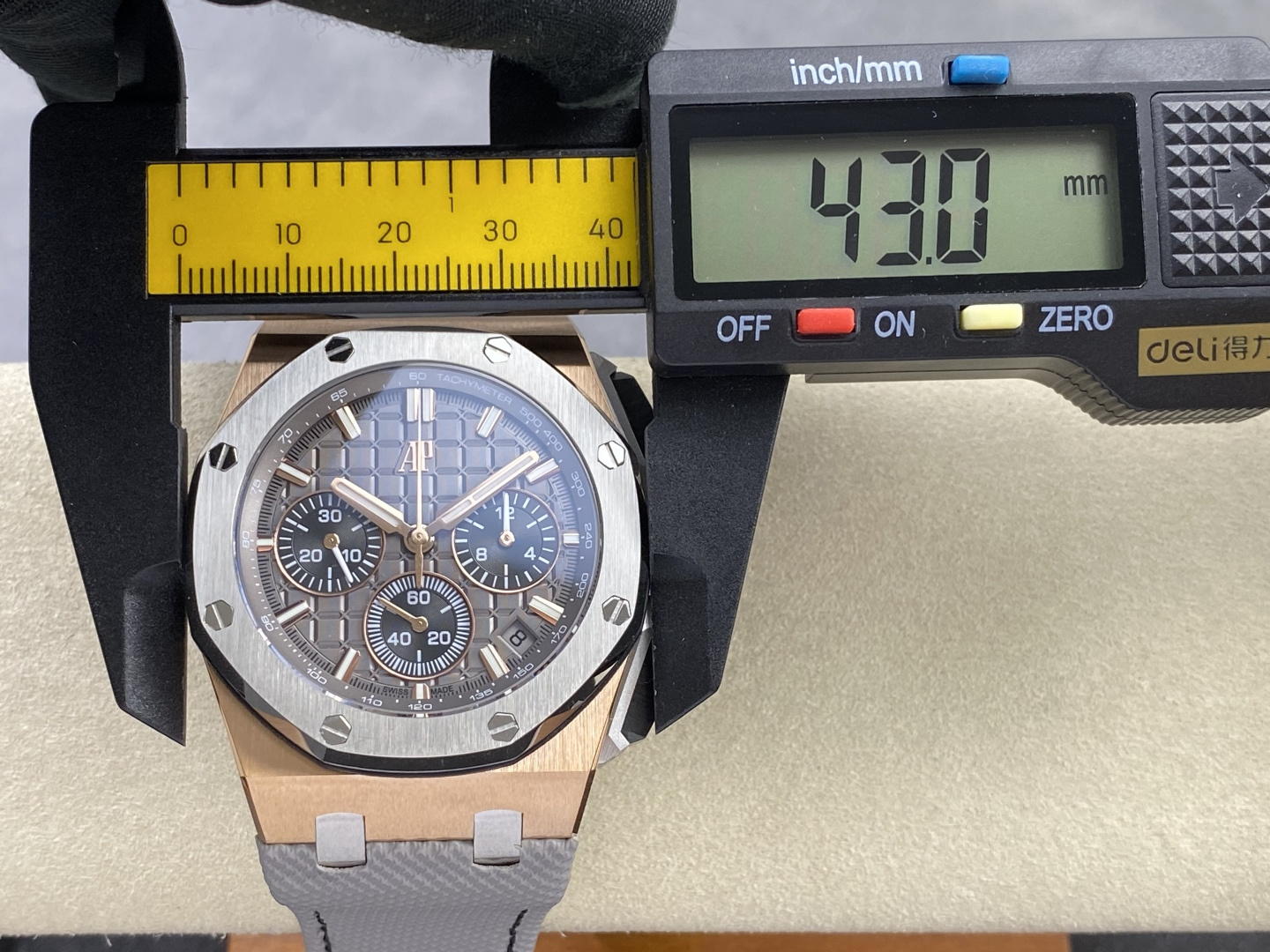 Audemars Piguet Royal Oak Offshore 26420 316 Stainless Steel Rubber strap 44 mm Date display LS Factory Configuration 0FE38B 1:1 Superclone - Image 14
