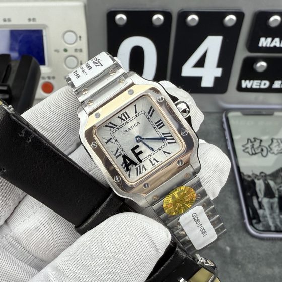 Cartier Santos 27 mm AF Factory Configuration 4DC8A4 1:1 Superclone