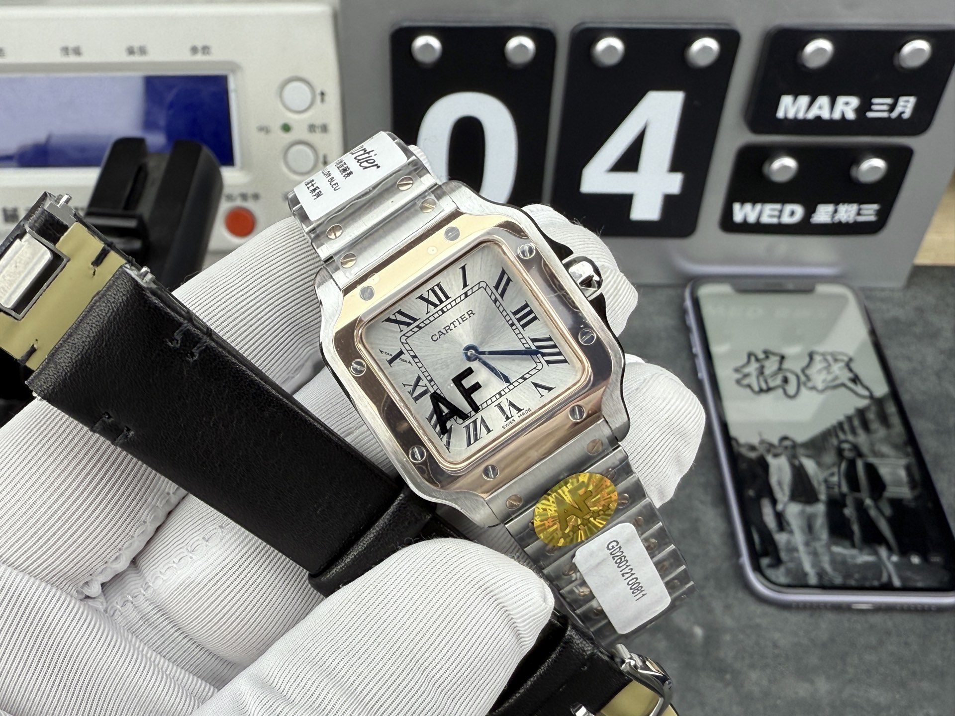 Cartier Santos 27 mm AF Factory Configuration 4DC8A4 1:1 Superclone