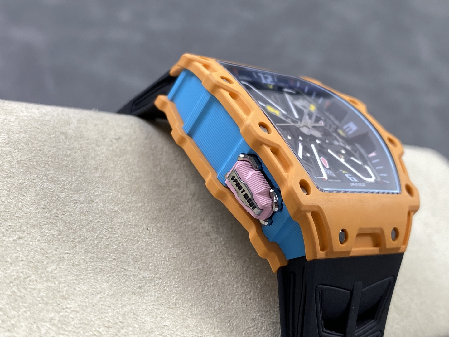 Richard Mille RM 035 RM35 Carbon composite 43.15 x 49.95 mm Skeleton / openworked CLEAN Factory Configuration 78BEE2 1:1 Superclone - Image 7