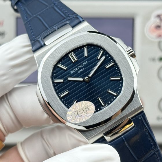Patek Philippe Nautilus 5810G-001 50th Anniversary White Gold Blue Dial 1:1 Superclone