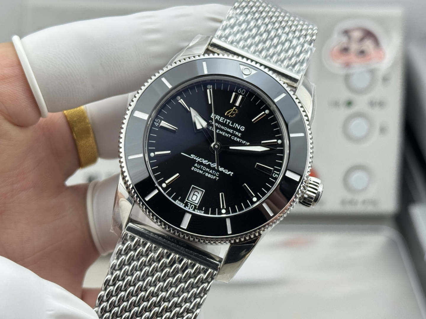 Breitling Superocean Heritage Rubber strap 42 mm GF Factory Configuration 6023A4 1:1 Superclone - Image 3